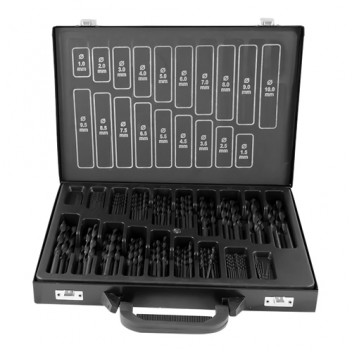 METRIC HSS 4241 TWIST DRILL SET 1-10MM BLACK