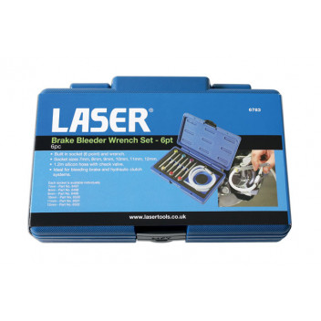 LASER Brake Bleeder Wrench Set 6 Point 6pc