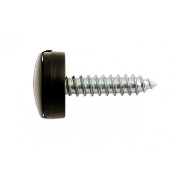 CONNECT Number Plate Security Screw-Black Pk 100