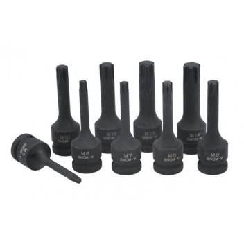 LASER Impact Ribe Socket Bit Set 1/2  D9PC"
