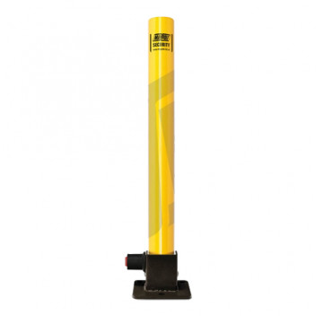 Fold Down Security Post with Integral Lock