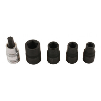 LASER Pentagon Socket And Bit Set 1/2D (5)"