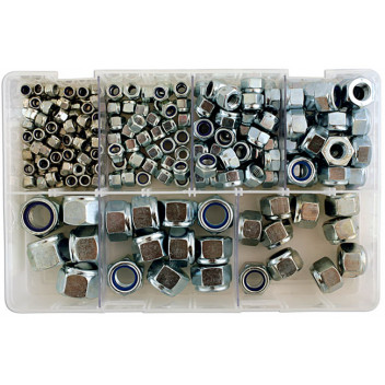 CONNECT Assorted MM Nyloc Steel Nuts Box Qty 220