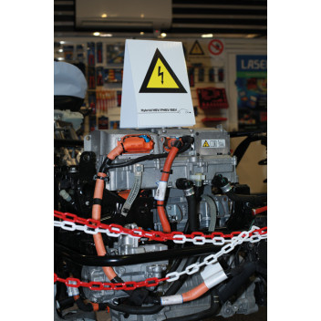 LASER HIGH VOLTAGE SIGN DOUBLE SIDED