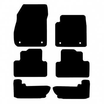 Carpet Mat Set OPEL Zafira 2012 (6pcs) (4 clips)