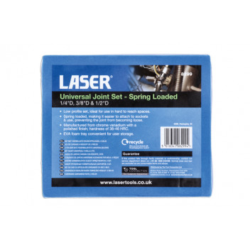 LASER UNIVERSAL JOINT SET SPRING LOADED 3PC