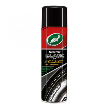 Black in a Flash Trim & Tyre Wax Aerosol 500ml