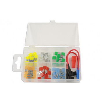 CONNECT Assorted MICRO 2 Blade Fuses + 2 x Fuse Holders (63)