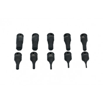 LASER Impact Hex Socket Bit Set 1/4D 10pc"