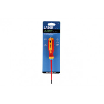 LASER Flat Insulated Screwdriver 4.0 x 100mm
