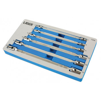 LASER Double Flexible Socket Wrench Set 6pc