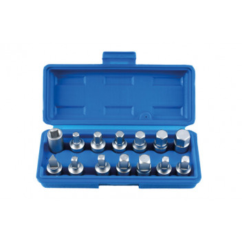 LASER Drain Plug Key Set 3/8D 14pc"