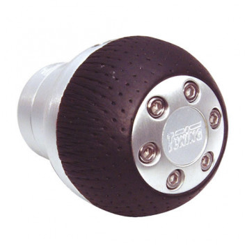 Gear Knob alu/black Round ALT (L0012.6)