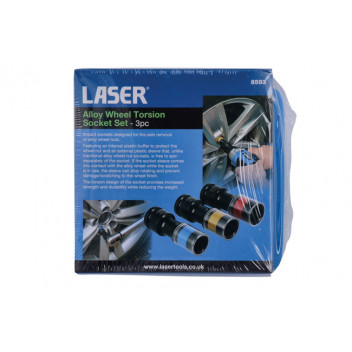 LASER Alloy Wheel Torsion Socket Set 3pc
