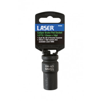 LASER Caliper Brake Pad Socket 15mm x 10pt