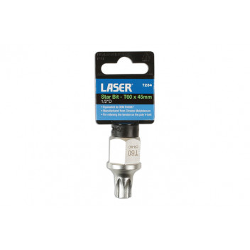 LASER Stubby Star Socket Bit 1/2D T60"
