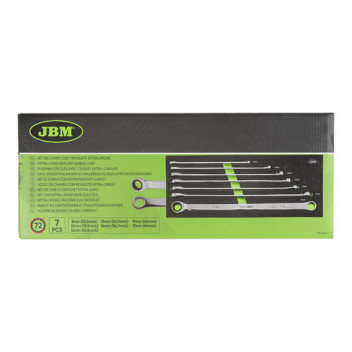 7 PIECES EXTRA-LONG RATCHET RING SPANNER SET