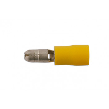 CONNECT Yellow Male Bullet Terminals 5.0mm (100)