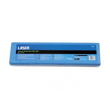 LASER Impact Extension Bar Set  1/4D 6pc"