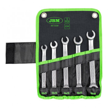 Set Of 5 Open-Ended Hexagon Spanners With 6 Edges