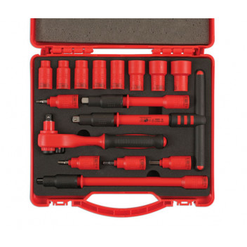 LASER Insulated Socket Set 3/8D 16pc"
