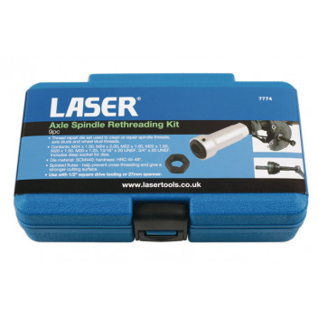 LASER Axle Spindle Rethreading Kit 9pc