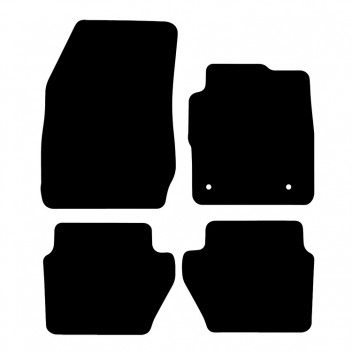 Carpet Mat Set FORD FIESTA MK7 11>17 ROUND FIXING  (4 PIECE