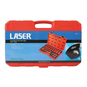 LASER Insulated Socket Set 1/2D 24pc"