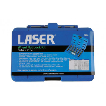 LASER Wheel Nut Key Set - BMW 21pc