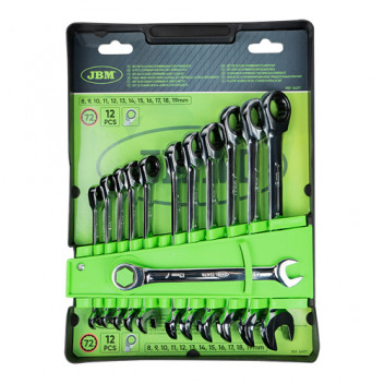 Set Of 12 Combination Ratchet Wrenches