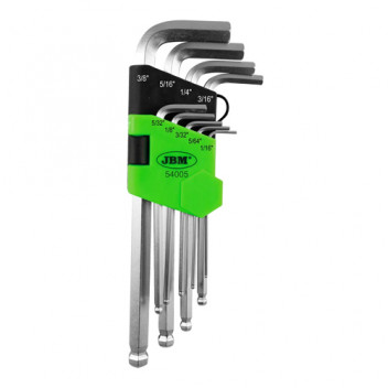 9 Pieces Hexagonal Key Set Sae With Round Tip