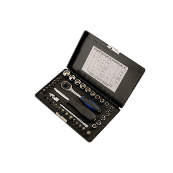 LASER Alldrive Socket Set - 1/4D 40pc"