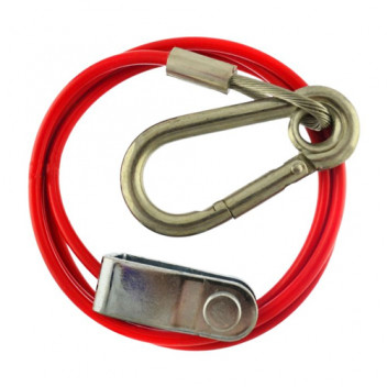 1m x 3mm Red PVC Breakaway Cable