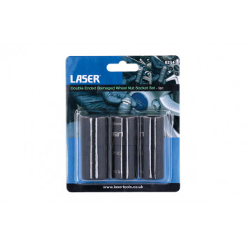 LASER Double Ended Damaged Wheel Nut Socket Set 3pc