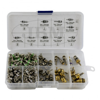 CAR AIR CONDITIONING SCHRADER VALVE CORE SET 134PCS
