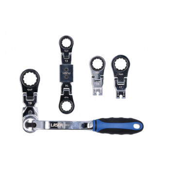 LASER Multi Head Ratchet Ring Spanner Set