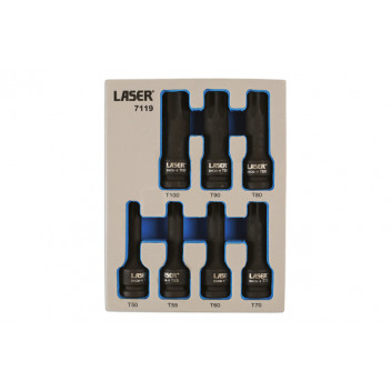 LASER Star Impact Bit Set 1/2D 7pc"