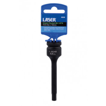 LASER Impact Socket Bit 1/2D 7mm"