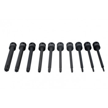 LASER Star Impact Bit Set 150mm Length 10pc 1/2D"