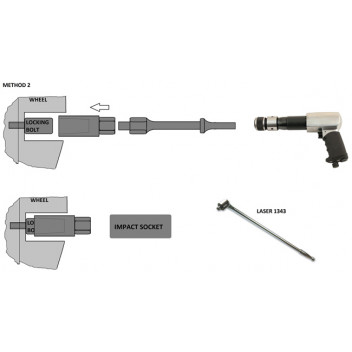 LASER Wheel Locking Nut Removal Kit 11pcs