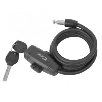 Dresco Spiral Lock with Frame Holder & Key