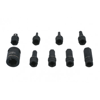 LASER Dual Drive Hex Impact Bit Socket Set 9pc