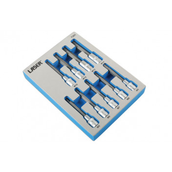 LASER Tamperproof Ribe Bit Set 9pc
