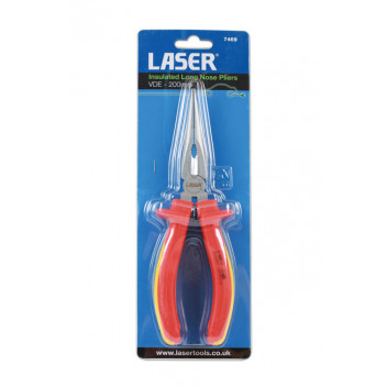 LASER Insulated Long Nose Pliers 1000v 200mm