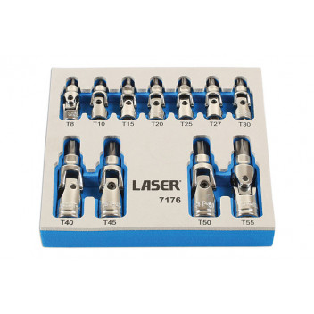 LASER Star Bit Set - Tamperproof/Universal Joint  11pc