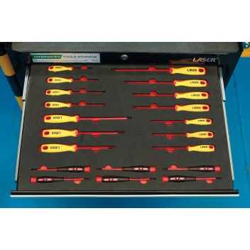 LASER Insulated Screwdrivers in Foam Inlay