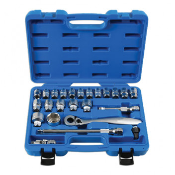 LASER BF Low Profile, Dual Drive  Socket Set 1/2D 24pc"