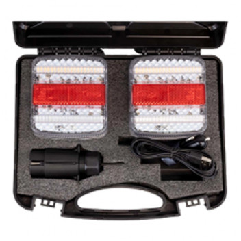 Wireless Magnetic Trailer Lights in Case 12/24v Bluetooth