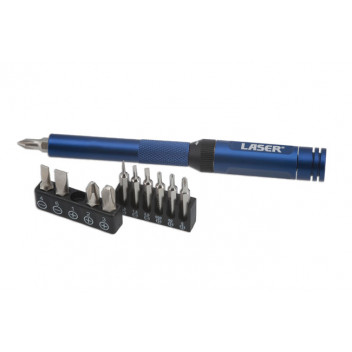 LASER Ratchet Screwdriver for Standard and Precision Bits