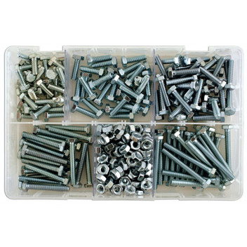 CONNECT Assorted M6 Setscrews & Nuts Box Qty 295